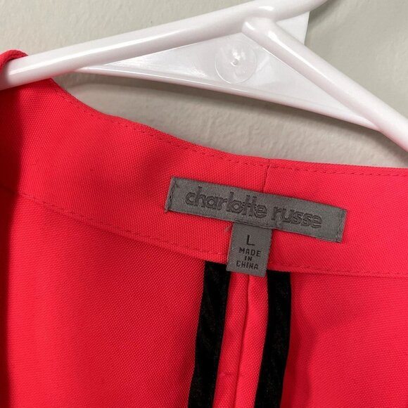 Charlotte Russe bright neon pink blazer business casual style women size L - Picture 3 of 6